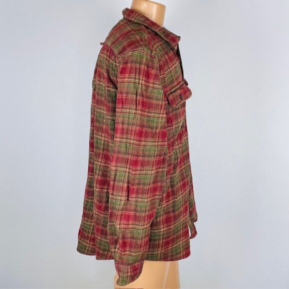 Orvis Big Bear Flannel Shacket Sz XXL Red Green Plaid Gorpcore Lumberjack Grunge - Picture 3 of 8